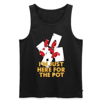 Poker Joueurs Casino Texas Hold Em All Dans Cadeau - Débardeur bio Premium Homme - noir - Devant - Michal (187cm)