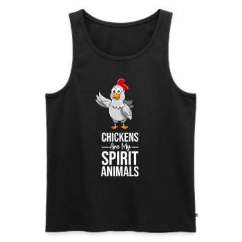 Chicken Whisperer Chicken Farmer Chicken Rooster Gift - Men's Premium Organic Tank Top - black - Front - Michal (187cm)