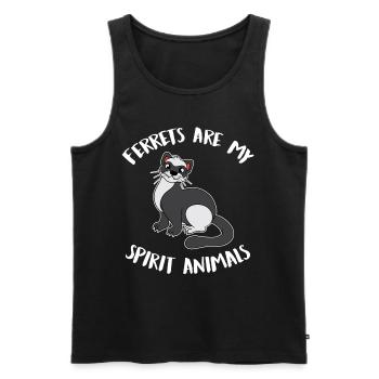 Frettchen Douceurs Drôles Amants Animaux de compagnie Cadeau - Débardeur bio Premium Homme - noir - Devant - Michal (187cm)