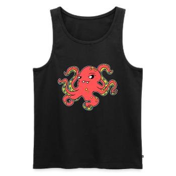 Octopus poulpe poulpe poisson cadeau - Débardeur bio Premium Homme - noir - Devant - Michal (187cm)