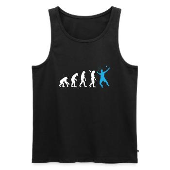 EVOLUTION BADMINTON ENTWICKLUNG BADMINTON - Männer Premium Bio Tank Top - Schwarz - Vorne - AI Model Male 178 light (178cm)