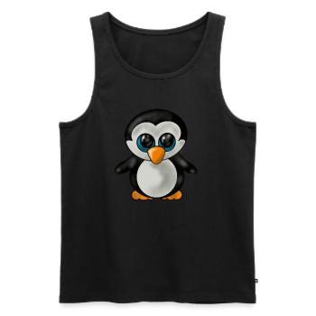 Pinguin baby - Männer Premium Bio Tank Top - Schwarz - Vorne - Michal (187cm)