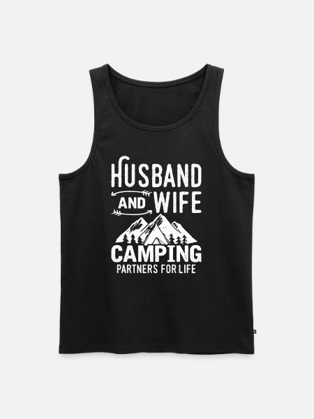 Camper Ehemann Ehefrau Partner - Männer Premium Bio Tank Top - Schwarz