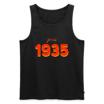 since 1935 - Männer Premium Bio Tank Top - Schwarz - Vorne - AI Model Male 178 light (178cm)