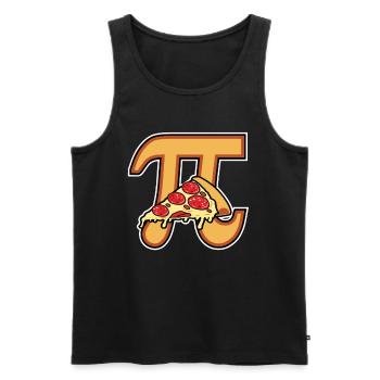 Pizza Pi Mathe - Männer Premium Bio Tank Top - Schwarz - Vorne - Michal (187cm)