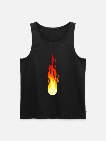 Flame Fire Comet Inferno Fire Fiery Heat - Men's Premium Organic Tank Top - black
