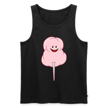 Sweet cotton candy candy children snack child - Men's Premium Organic Tank Top - black - Front - Michal (187cm)