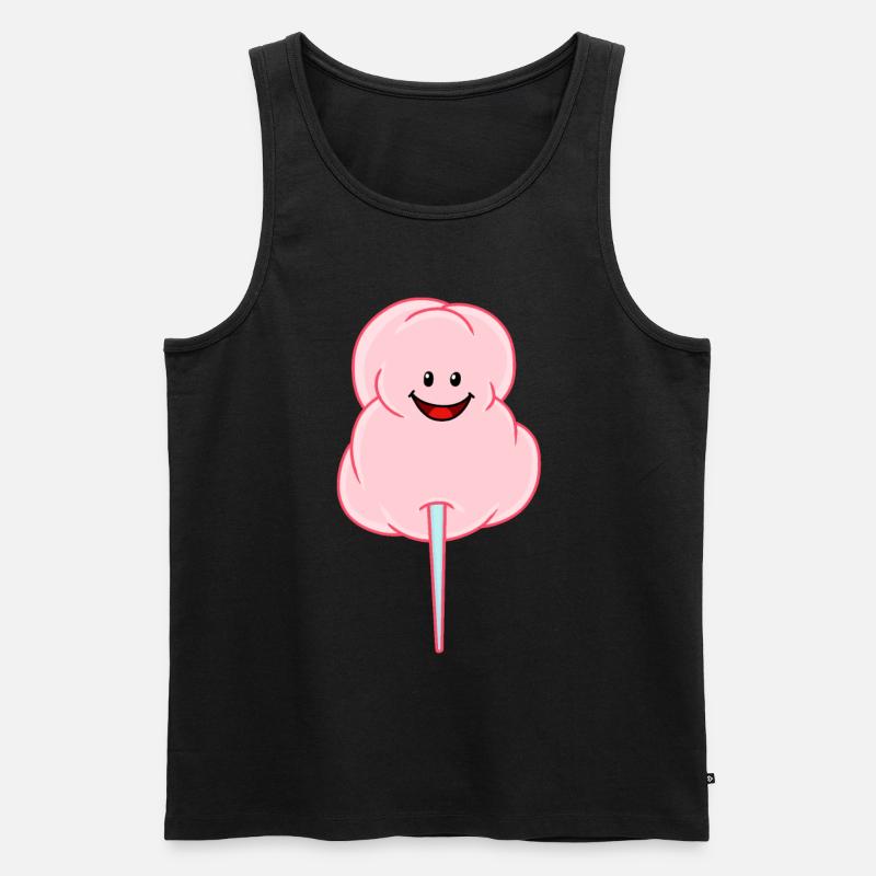 Słodka wata cukrowa dzieci przekąska dziecko - Ekologiczny tank top męski Premium - czarny