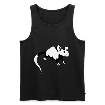 Mouse Rat Rodent Rodent Pest Animal - Men's Premium Organic Tank Top - black - Front - AI Model Male 178 light (178cm)