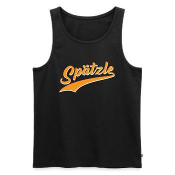 SPÄTZLE Das Leibgericht der Schwaben - Männer Premium Bio Tank Top - Schwarz - Vorne - Michal (187cm)