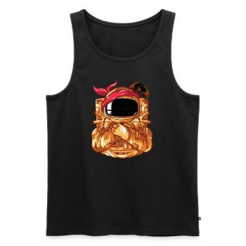 Hip Hop Astronaut - Men's Premium Organic Tank Top - black - Front - AI Model Male 178 light (178cm)