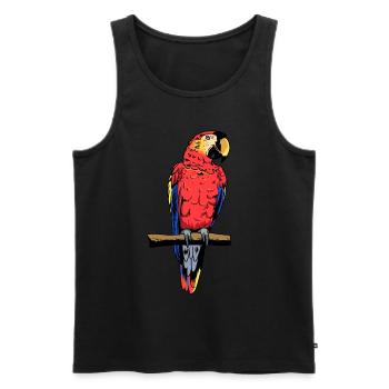 Papagei Ara Vogel exotisch Wildtiere Zootiere - Männer Premium Bio Tank Top - Schwarz - Vorne - Michal (187cm)