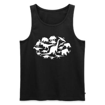 Chemise T-Rex Dinosaure Collection Cadeau - Débardeur bio Premium Homme - noir - Devant - Michal (187cm)