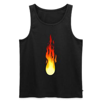 Comet Flame Fire Inferno Flame Fiery - Men's Premium Organic Tank Top - black - Front - AI Model Male 178 light (178cm)