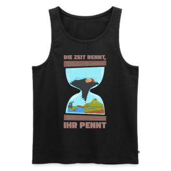 Climate Change Environmental Protection Nature Preservation Gift - Men's Premium Organic Tank Top - black - Front - Michal (187cm)