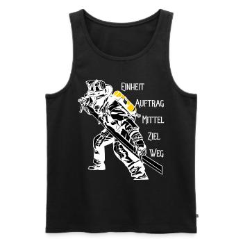 Feuerwehr - Männer Premium Bio Tank Top - Schwarz - Vorne - Michal (187cm)
