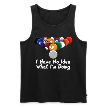 Billard Snooker Pool Spieler Lustig Geschenk - Männer Premium Bio Tank Top - Schwarz - Vorne - AI Model Male 178 light (178cm)