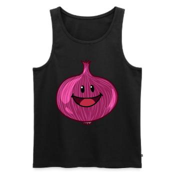 Onion Onions Vegetables Healthy Vegan Cooking Cook - Men's Premium Organic Tank Top - black - Front - Michal (187cm)