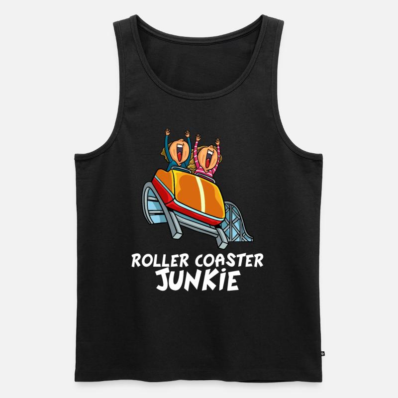 Achterbahn Fahrgeschäft Themenpark Rummel Geschenk - Männer Premium Bio Tank Top - Schwarz