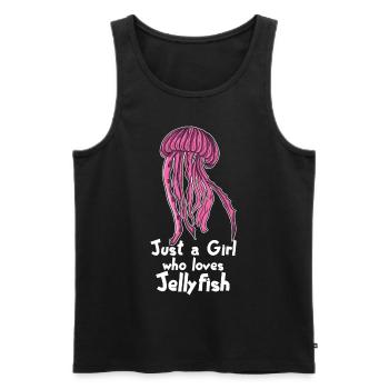 Qualle Quallen Süße Meduse Liebhaber Meer Geschenk - Männer Premium Bio Tank Top - Schwarz - Vorne - Michal (187cm)