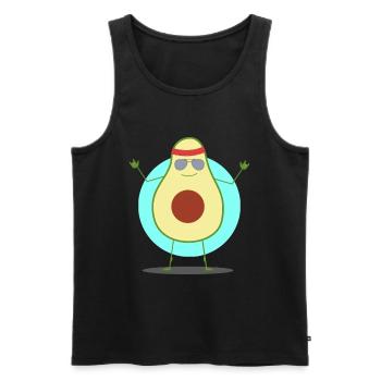 Métal de saine alimentation Cool Delicious Avocat - Débardeur bio Premium Homme - noir - Devant - Michal (187cm)