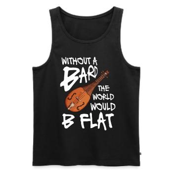 Bard RPG Klasse für Dungeon Party oder LARP - Männer Premium Bio Tank Top - Schwarz - Vorne - AI Model Male 178 light (178cm)