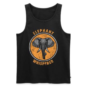 elephant - Men's Premium Organic Tank Top - black - Front - Michal (187cm)