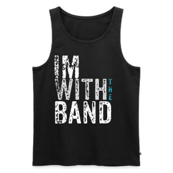 Band - Männer Premium Bio Tank Top - Schwarz - Vorne - AI Model Male 178 light (178cm)