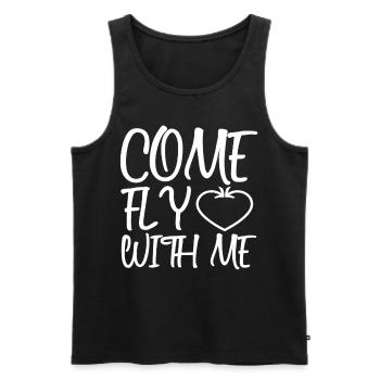 plane - Men's Premium Organic Tank Top - black - Front - AI Model Male 178 light (178cm)