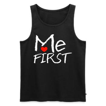 self-love - Men's Premium Organic Tank Top - black - Front - AI Model Male 178 light (178cm)