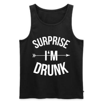 Party - Männer Premium Bio Tank Top - Schwarz - Vorne - AI Model Male 178 light (178cm)
