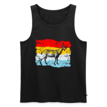 goat - Men's Premium Organic Tank Top - black - Front - AI Model Male 178 light (178cm)