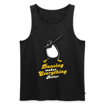 Dubbing Pinguin Dubstep Tanzen Geschenk - Männer Premium Bio Tank Top - Schwarz - Vorne - AI Model Male 178 light (178cm)