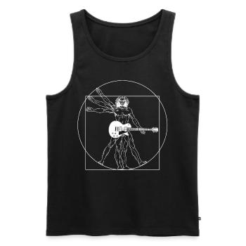 E guitare Da Vinci guitare dieu cadeau - Débardeur bio Premium Homme - noir - Devant - Michal (187cm)