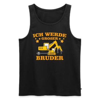 Become a big brother Siblings Little brother - Men's Premium Organic Tank Top - black - Front - Michal (187cm)