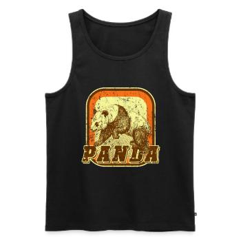 panda - Débardeur bio Premium Homme - noir - Devant - Michal (187cm)