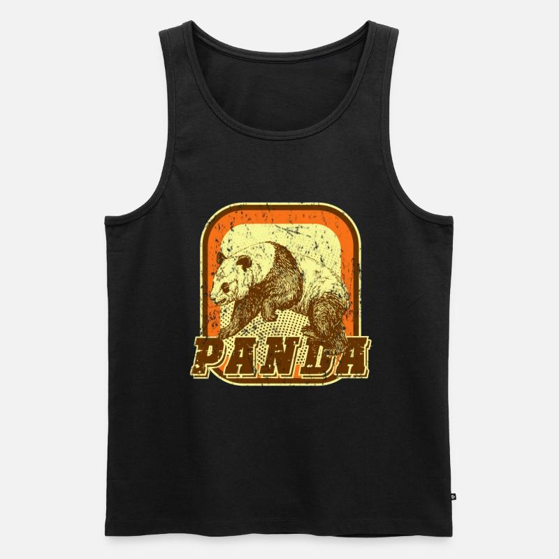 panda - Débardeur bio Premium Homme - noir