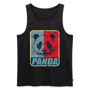 Panda - Débardeur bio Premium Homme - noir - Devant - Michal (187cm)