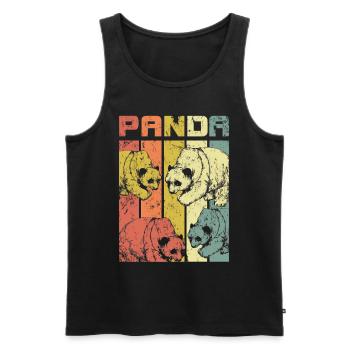 Panda - Débardeur bio Premium Homme - noir - Devant - Michal (187cm)
