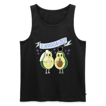 Mariage d'avocat se marier Funny Food - Débardeur bio Premium Homme - noir - Devant - Michal (187cm)