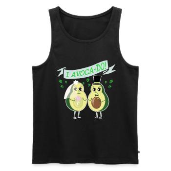 Mariage d'avocat se marier Funny Food - Débardeur bio Premium Homme - noir - Devant - Michal (187cm)