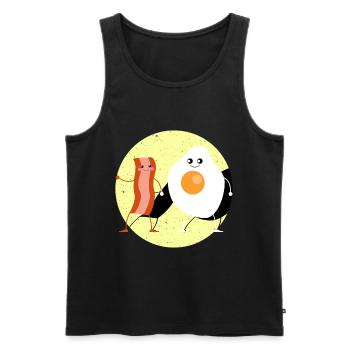 Speck Bacon Ei Lecker Lustig Essen Freunde - Männer Premium Bio Tank Top - Schwarz - Vorne - AI Model Male 178 light (178cm)