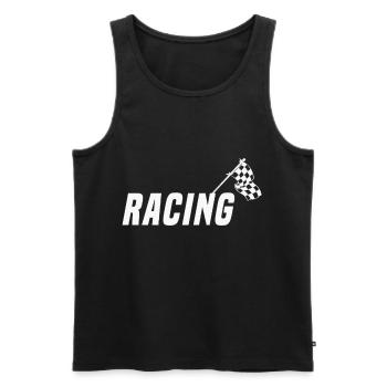 Motorsport - Männer Premium Bio Tank Top - Schwarz - Vorne - AI Model Male 178 light (178cm)