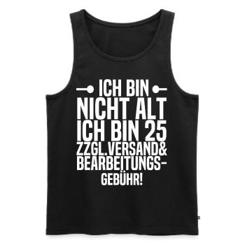 25.Geburtstag - Männer Premium Bio Tank Top - Schwarz - Vorne - Michal (187cm)
