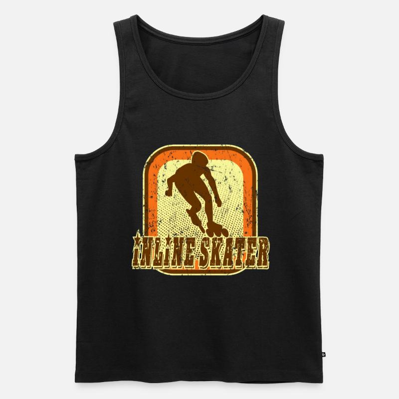 Inlineskater - Männer Premium Bio Tank Top - Schwarz