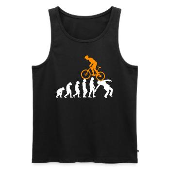 Evolution MTB Mountainbike Mountain Biking Bike or - Männer Premium Bio Tank Top - Schwarz - Vorne - AI Model Male 178 light (178cm)
