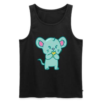 Nagetiere Maus Mäuse - Männer Premium Bio Tank Top - Schwarz - Vorne - Michal (187cm)