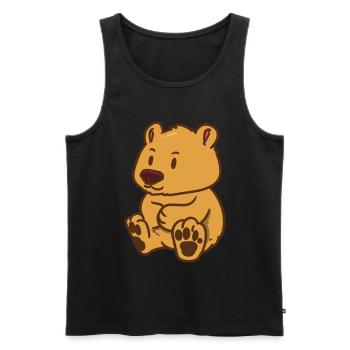 Teddy Teddy Bear Stuffed Animal Cuddle Hug - Men's Premium Organic Tank Top - black - Front - AI Model Male 178 light (178cm)