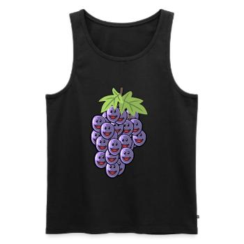 Trauben Weintrauben Wein Geschenk Rebe Traube - Männer Premium Bio Tank Top - Schwarz - Vorne - Michal (187cm)