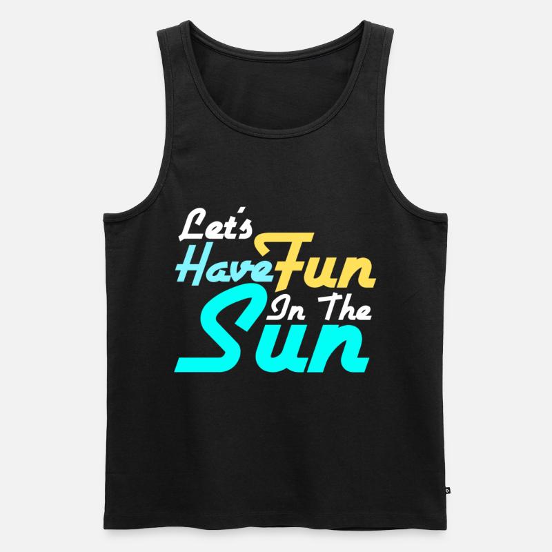 Sonne - Männer Premium Bio Tank Top - Schwarz